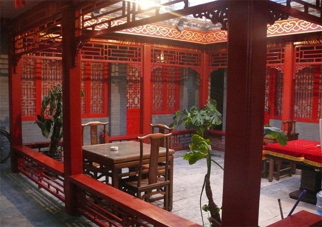 四合院庭院休息區 現代中式四合院小庭院設計