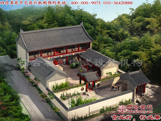 二層四合院效果圖 清新雅致的的二層四合院設(shè)計(jì)。