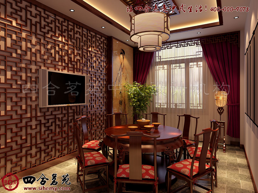 細膩而精致的裝飾彰顯雅致與娟秀 四合院中式酒店設計室內效果圖